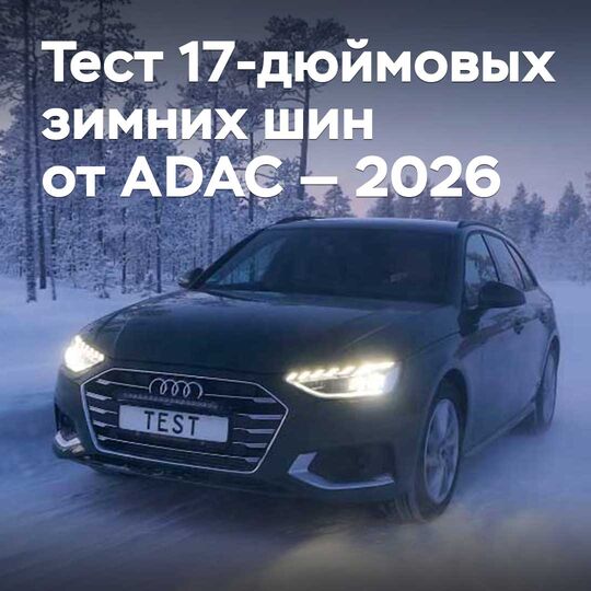 Тест 17-дюймовых зимних шин от ADAC — 2026
